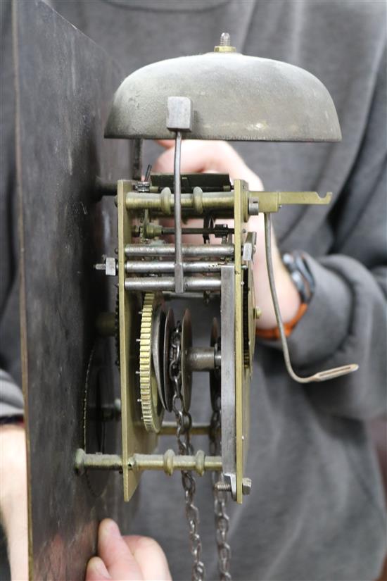 A Samuel Roberts, Llansair, oak longcase clock W.54cm
